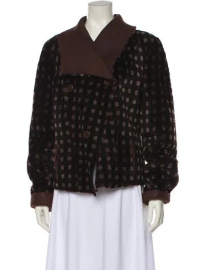 Pre-owned Armani Collezioni 2010's Reversible Fur Jacket In Brown