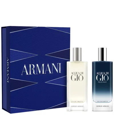 Armani Collezioni 2-pc. Acqua Di Gio Eau De Toilette And Profondo Father's Day Gift Set In Transparent