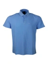 ARMANI COLLEZIONI 3-BUTTON SHORT-SLEEVED PIQUE COTTON POLO SHIRT WITH LOGO EMBROIDERED ON THE CHEST