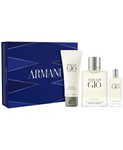 Armani Collezioni 3-pc. Acqua Di Gio Eau De Toilette And Shower Gel Father's Day Gift Set In Transparent