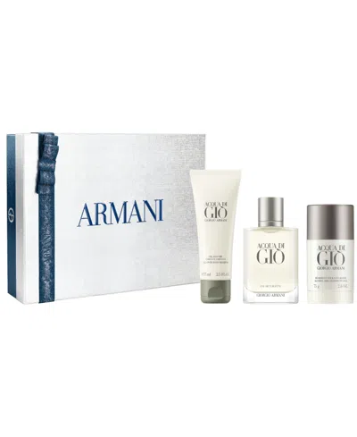 Armani Collezioni 3-piece Acqua Di Gio Eau De Toilette Gift Set In Transparent