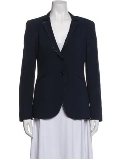 Pre-owned Armani Collezioni Acetate Blazer In Blue