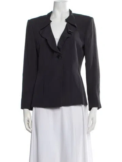 Pre-owned Armani Collezioni Acetate Blazer In Blue