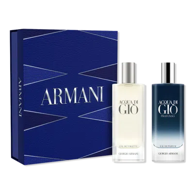 Armani Collezioni Acqua Di Gio Eau De Toilette & Profondo Gift Set In Transparent