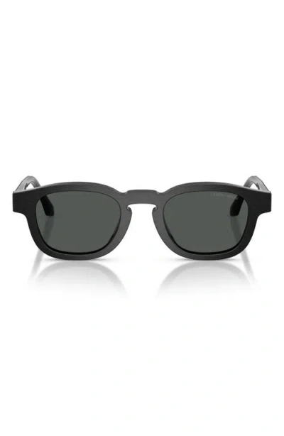 Armani Collezioni Armani 48mm Rectangle Sunglasses In Black