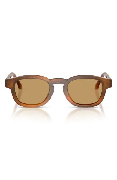 Armani Collezioni Armani 48mm Rectangle Sunglasses In Brown