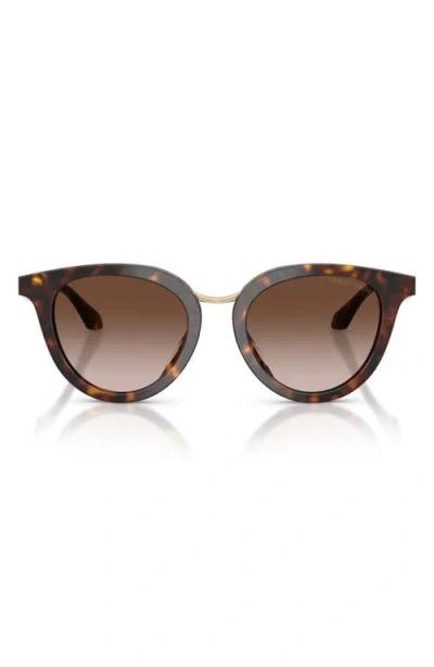Armani Collezioni Armani 49mm Round Sunglasses In Brown