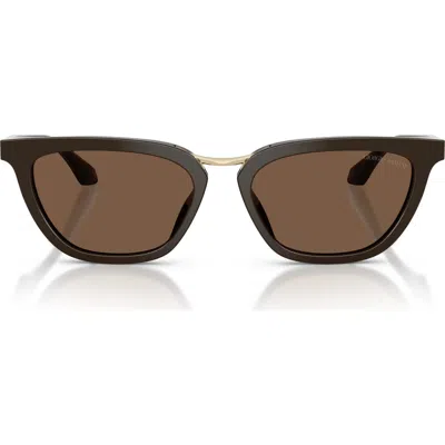 Armani Collezioni Armani 54mm Butterfly Sunglasses In Black