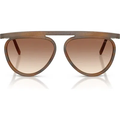 Armani Collezioni Armani 58mm Pilot Sunglasses In Brown