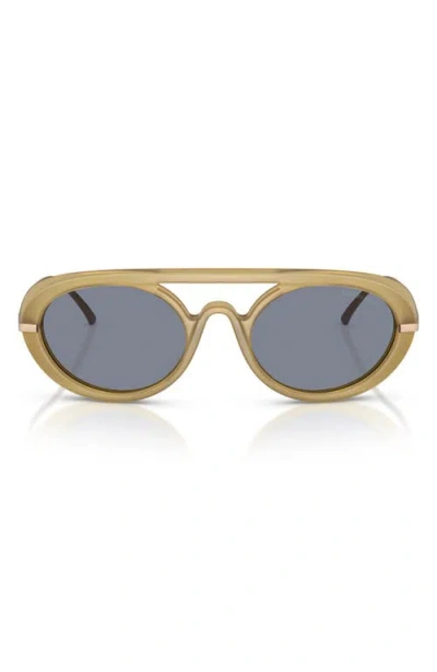 Armani Collezioni Armani Ar8256 52mm Oval Sunglasses In Green