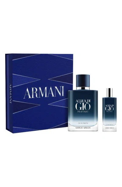 Armani Collezioni Armani Beauty Acqua Di Gió Profondo Parfum Gift Set In Blue