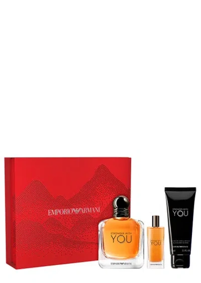 Armani Collezioni Armani Beauty Emporio Armani Stronger With You Eau De Toilette Gift Set 100ml | Sale For Rewards Mem In White