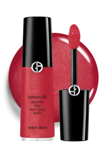Armani Collezioni Armani Beauty Luminous Silk Cheek Tint Shine Liquid Blush In Red