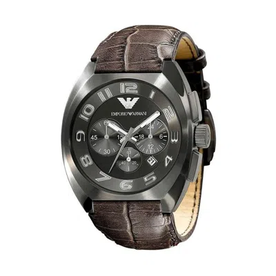 Armani Collezioni Armani Brown Leather Leather Men's Watch