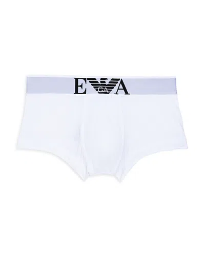 Armani Collezioni Cotton Blend Regular Fit Trunks In White