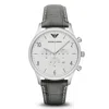 Armani Collezioni Leather Men's Watch In Green