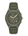 Armani Collezioni Men's Exchange Green Dial Watch In Green