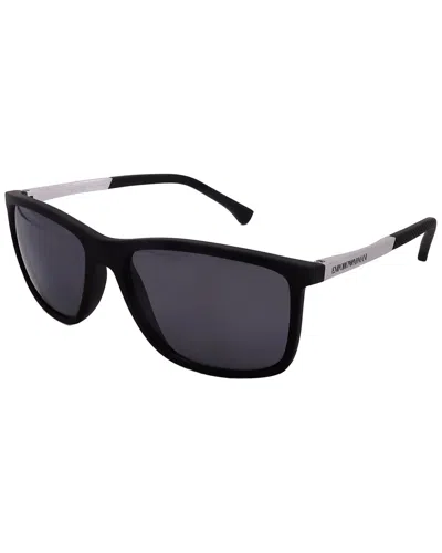 Armani Collezioni Armani Men's Ea4058 58mm Polarized Sunglasses In Black