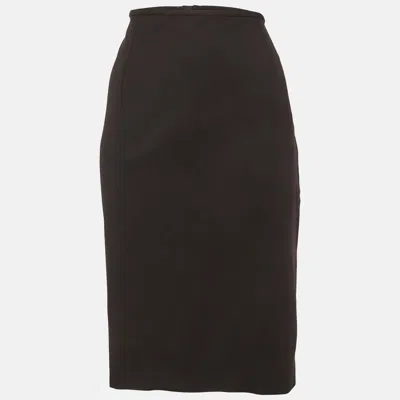 Armani Collezioni Black Jersey Pencil Skirt In Multi