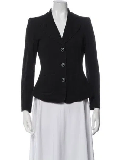 Pre-owned Armani Collezioni Blazer In Black