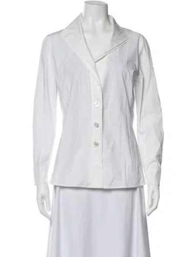 Pre-owned Armani Collezioni Blazer In White