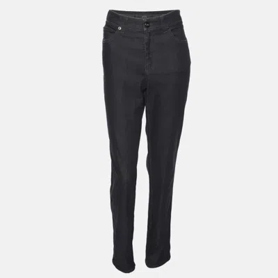 Armani Collezioni Blue Denim Jeans In Black