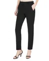 Armani Collezioni Emporio Armani Cady Crepe Trousers In Solid Black