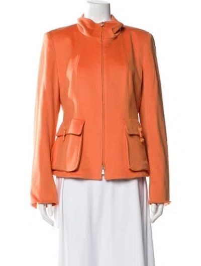 Pre-owned Armani Collezioni Cashmere Blazer In Orange
