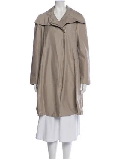 Pre-owned Armani Collezioni Coat In Neutral