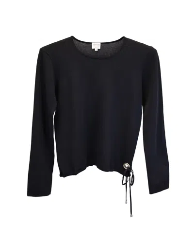 Armani Collezioni Collezioni Long-sleeve T-shirt In Black Viscose