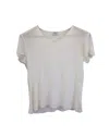 Armani Collezioni Collezioni Short Sleeve Knitted Top In White Viscose In White