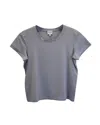 Armani Collezioni Collezioni Short Sleeve T-shirt In Light Grey Viscose In Grey