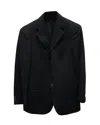 Armani Collezioni Collezioni Single Breasted Blazer In Black Wool In Black