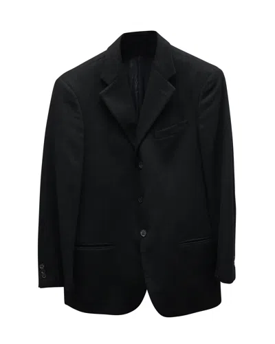 Armani Collezioni Collezioni Single Breasted Blazer In Black Wool
