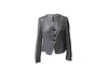 Armani Collezioni Collezioni Striped Shiny Jacket In Multicolor Viscose In Multi