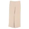 Armani Collezioni Collezioni Wide-leg Trousers In Beige Silk In Neutral