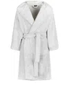 Armani Collezioni Cotton Bath Robe In Grey