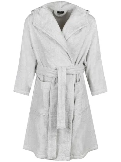 Armani Collezioni Cotton Bathrobe In Grey