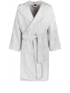 Armani Collezioni Cotton Bath Robe In Grey