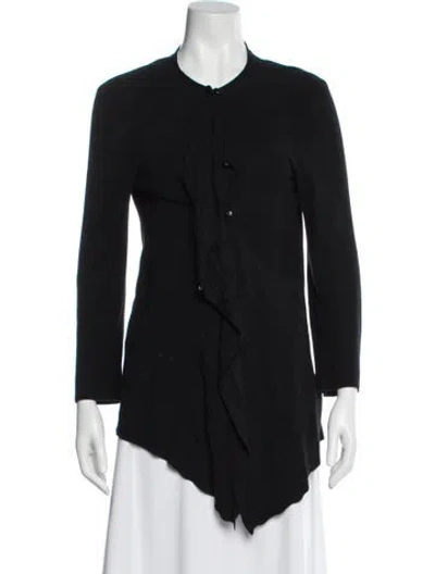 Pre-owned Armani Collezioni Crew Neck Sweater In Black