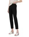Armani Collezioni Emporio Armani Cropped Slim Leg Pants In Solid Black