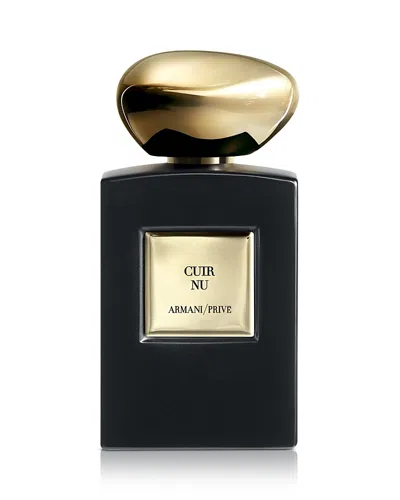 Armani Collezioni Cuir Nu Eau De Parfum Intense 3.4 Oz. In Black