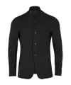 Armani Collezioni Dark Gray Logo Casual Jacket In Black