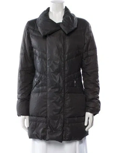 Pre-owned Armani Collezioni Down Coat In Gray