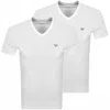 Armani Collezioni Emporio Armani 2 Pack Logo T Shirts In White