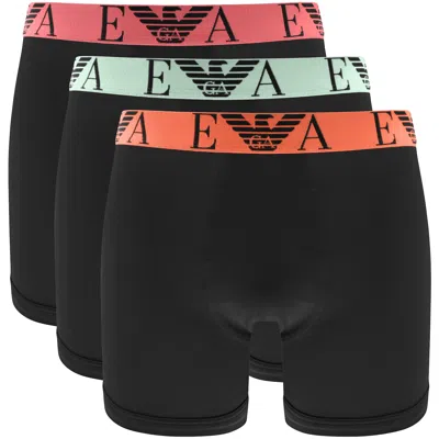 Armani Collezioni Emporio Armani 3 Pack Boxer Briefs Black