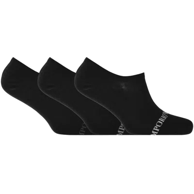 Armani Collezioni Emporio Armani 3 Pack Low Cut Socks Black