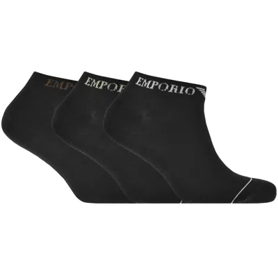 Armani Collezioni Emporio Armani 3 Pack Socks Black