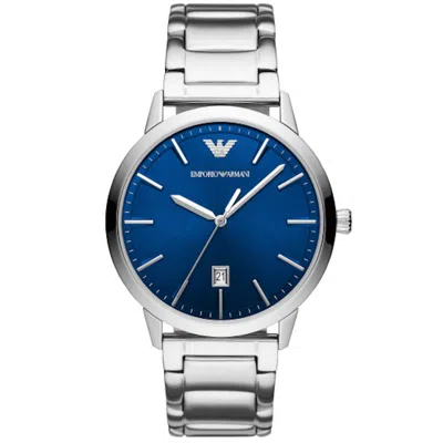 Armani Collezioni Emporio Armani Ar11311 Watch Silver In Blue