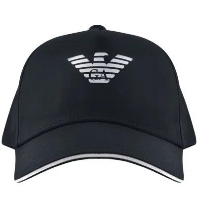 Armani Collezioni Emporio Armani Baseball Logo Cap Navy In Blue